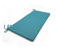 ARKETICOM Pank, 2 cojines para bancos, cojín con cordones, 100 x 50 cm, para banco o baúl, turquesa, desenfundable, 100% fabricado en Italia