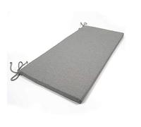 ARKETICOM Pank, 2 cojines para bancos, cojín con cordones, 80 x 30 cm, para banco o baúl, gris claro, desenfundable, 100% fabricado en Italia