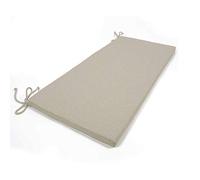 ARKETICOM Pank, 2 cojines para bancos, cojín con cordones, 90 x 30 cm, para banco o baúl, color crema, desenfundable, 100 % fabricado en Italia