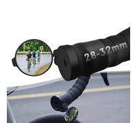 Arkham Espejo retrovisor para manillar de bicicleta, mini espejo retrovisor plegable, manguito de fijación de goma para el manillar, espejo de extremo del manillar giratorio 360°, espejo universal