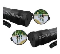 Arkham Espejo retrovisor para manillar de bicicleta, mini espejo retrovisor plegable, manguito de fijación de goma para el manillar, espejo de extremo de manillar giratorio 360°, espejo universal para