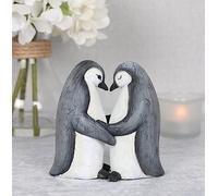 ArkiFACE FO_29938 Penguin Partners for Life Ornamento | 2 Unidades. 218 g, Sombrero Pato 11 cm Blanco.Gris