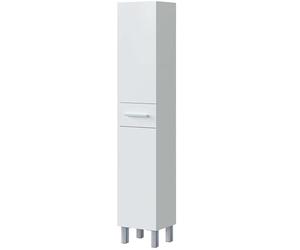 ARKITMOBEL Columna de Baño Athena Estilo Contemporáneo 2 Puertas y 1 cajón Color Blanco Brillo 182x35x31 cm