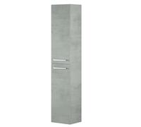 ARKITMOBEL Columna de Baño Suspendida 2 Puertas y 2 Estantes, 150x30x25 (AltoxAnchoxFondo -en cm), Color Cemento, Modelo Athena