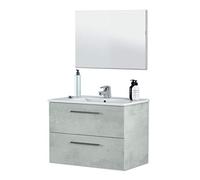 ARKITMOBEL Venus H01 Columna de Baño Suspendida, Madera de ingeniería, Cemento, Grande