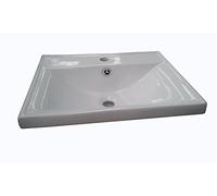 Arkitmobel Venus - Lavabo cerámico, 50 x 40 x 18 cm, Color Blanco