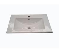 Arkitmobel Venus - Lavabo cerámico, 60 x 45 x 16 cm, color blanco