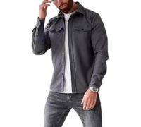 ArknAv Chaqueta para hombre, estilo informal, elegante, camisa informal para hombre juvenil