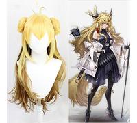 Arknights Leizi Cosplay peluca amarillo marrón degradado mezclado largo resistente al calor peluca de pelo sintético para fiesta de Halloween carnaval
