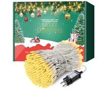 ARKOCHIC 35M Luces Navidad Exterior, 300 LED Luces Árbol Navidad Interior Con Memoria Y 8 Modos, IP65 Impermeable Blanco Cálido Luz Navideñas Exterior Decoración Para Jardín Boda Fiesta Casal