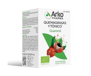 Arkopharma Arkocápsulas Guaraná BIO 80 Cápsulas, Ayuda a Quemar la Grasa Corporal, Metabolismo de Grasas, Vegano, Complemento Alimenticio