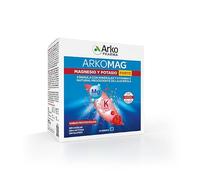ARKOPHARMA Arkomag Magnesio y Potasio Forte 24 Sobres Frutos Rojos con Vit | Con citrato de magnesio y potasio y vitamina C, para deportistas. Reduce el cansancio. Sales asimilables.