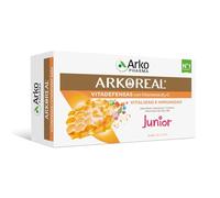 Arkopharma Arkoreal Jalea Real Vitadefensas Junior 20 Ampollas, Refuerzo De Energía Y Defensas, Con Vitaminas Y Fósforo, Jalea Real Premium 100% Natural, Complemento Alimenticio