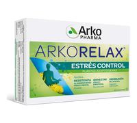 Arkopharma Arkorelax Estrés Control, Estrés Puntual y Estrés Intenso, Con extracto de plantas, Cansancio y Sobrecarga Laboral, Rendimiento Físico y Mental, Complemento Alimenticio