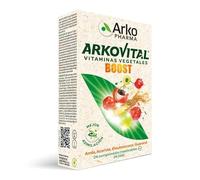Arkopharma Arkovital® Boost 24 comprimidos masticables [origen vegetal para una mejor asimilación] [Contribuye al rendimiento físico e intelectual] [Eleuterococo, Guaraná] [Complemento alimenticio]