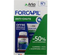 Arkopharma Forcapil Anti-Chute Gummies 60uts + Shampooing 200ml