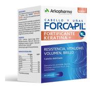 Arkopharma Forcapil Fortificante Keratina 60 Cápsulas 1 Mes, Resistencia, Vitalidad, Volumen Y Billo, Cabello Debilitado, Biotina, Vitaminas Y Aminoácidos, Complemento Alimenticio