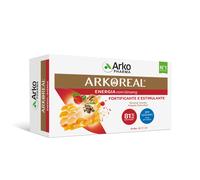 Arkopharma Arkoreal Jalea Real Energia con Ginseng Sin Azúcares 20 Ampollas, Plus de Energía, Fortificante, Estimulante, Complemento Alimenticio