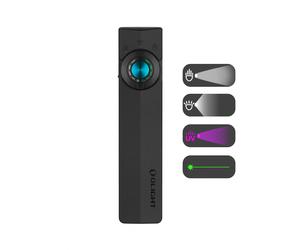ArkPro - Linterna EDC de unibody plana con múltiples fuentes de luz Negro