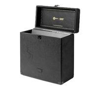 arkrocket Estuche de almacenamiento y transporte de discos de vinilo vintage Elvis, se adapta a todos los discos estándar, 33 1/3, 45 y 78 RPM, capacidad para 30 álbumes, perfecto para tu colección de