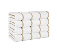 Arkwright Las Rayas - Toallas de Playa (Paquete de 4) 100% algodón Hilado en Anillo, Toalla de baño Suave, de Secado rápido, Toallas de 480 g/m² para Hotel, Complejo, SPA, bañera de hidromasaje, 30 x