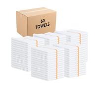Arkwright - Toallas para fregona (16 x 19, paquete de 60 unidades), algodón multiusos para limpiar platos para el hogar, hoteles, restaurantes (rayas doradas)