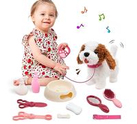 Arkyomi Juguete Interactivo para Bebé Electrónico Perro Mascota Ladra y Anda Simulación Peluche Cachorro Pet Niñas y Niños de 2 3 4 5 años