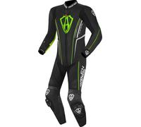Arlen Ness Losail Traje de cuero de una pieza, negro-verde, tamaño 60 para Hombres