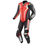 Arlen Ness Sugello 2 Traje de cuero de motocicleta de una pieza, negro/rojo/blanco, Talla 52