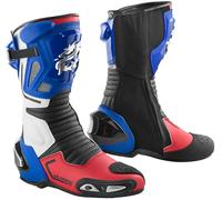Arlen Ness Sugello Botas de moto, blanco-rojo-azul, tamaño 48 para Mujer