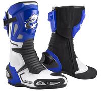 Arlen Ness Sugello Botas de moto, negro-blanco-azul, tamaño 48 para Mujer