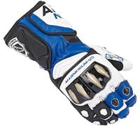 Arlen Ness Sugello Guantes de motocicleta, Negro/Blanco/Azul, Talla XS
