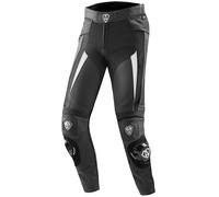 Arlen Ness Sugello Pantalones de cuero para motocicleta, negro-blanco, tamaño 58 para Hombres