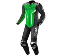 Arlen Ness Sugello Traje de cuero para motocicleta de una pieza, negro-gris-verde, tamaño 50 para Hombres