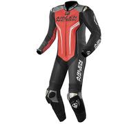 Arlen Ness Sugello Traje de cuero para motocicleta de una pieza, negro/rojo, Talla 48