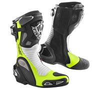 Arlen Ness Xaus Replica Botas de moto, negro-blanco-amarillo, tamaño 47 para Hombres