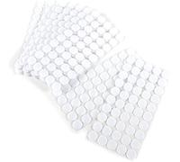 Arlent 324 Pares Adhesivo Redondo Monedas, Lunares Adhesivo 10mm Cintas Autoadhesivo puntos de Adhesivo（648 Piezas，Blanco）