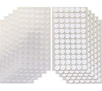 Arlent 350 Pares bucle de gancho Adhesivo Redondo, Lunares Adhesivo 15mm Adhesivo Cintas Autoadhesivo Puntos Pegajoso Monedas Puntos Transparente clara