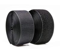Arlent 50 mm (2 ") Ancho 5 Metros Gancho de Coser Sujetador de Lazo Cinta de Cinta Tiras de Nylon Tela No Adhesiva Parte Posterior Negra