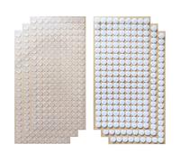 Arlent 504 Pares Bucle de Gancho Adhesivo Redondo, Lunares 10mm, Cintas Autoadhesivo, Puntos Pegajosos, Monedas Transparentes