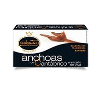 ARLEQUIN Serie Oro Anchoa del Cantábrico, Elaborada a Mano en Santoña, en Aceite de Oliva (1 Lata - 50 grs)