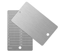ArlinaL Steel Bitcoin Crypto - Copia de seguridad de semillas de almacenamiento en frío, compatible con todas las carteras de hardware y software BIP39, ignífugo, a prueba de golpes, color plateado