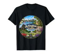 Arlington VA Virginia Ubicación histórica Estados Unidos Camiseta gráfica económica