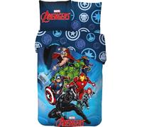 Arlis - Juego de cama para niños, funda nórdica reversible de 140 x 200 cm, funda de almohada de 63 x 63 cm, 100% algodón (juego de cama Avengers - A, 140 x 200 cm)