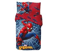 Arlis - Juego de funda nórdica de Spiderman (1 funda nórdica + 1 funda de almohada, 100% algodón, 140 x 200 cm)