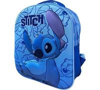 Arlis - Mochila con licencia de 30 cm en 3D, 1 compartimento principal con cremallera, correas ajustables - Dimensiones: 30 x 26 x 10 cm, Stitch-b, 30x25x10 cm