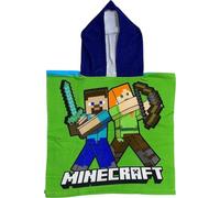 Arlis - Poncho de baño con licencia (50 x 100 cm), Poncho Minecraft, Talla única