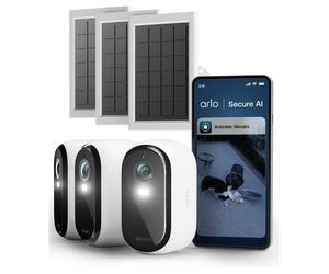 Arlo Ess2 - Cam 2K X3 + Panel Solar X3 - Seguridad 2K Continua con Energía Solar