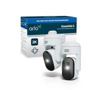 Arlo Essential 3 2K PTZ Cámara de seguridad Blanco Juego de 2 4MP (2560x1440), WLAN, fuente de alimentación, interior/exterior, función de giro e inclinación