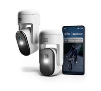 Arlo Essential 3 HD con rotación 360º Horizontal, Vertical y Zoom, Camara Vigilancia WiFi Exterior HD, Sensor de Movimiento, Alarmas, Visión Nocturna En Color, Prueba Secure Incluida, 2 Cámaras